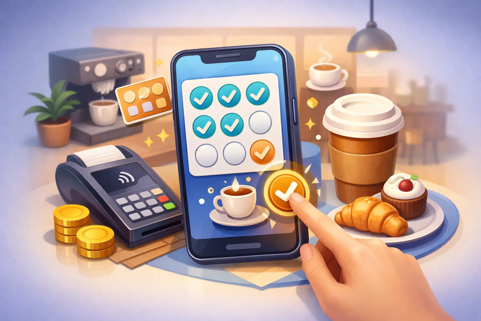 Cafe Digital Stamp Card: More Repeat Visits